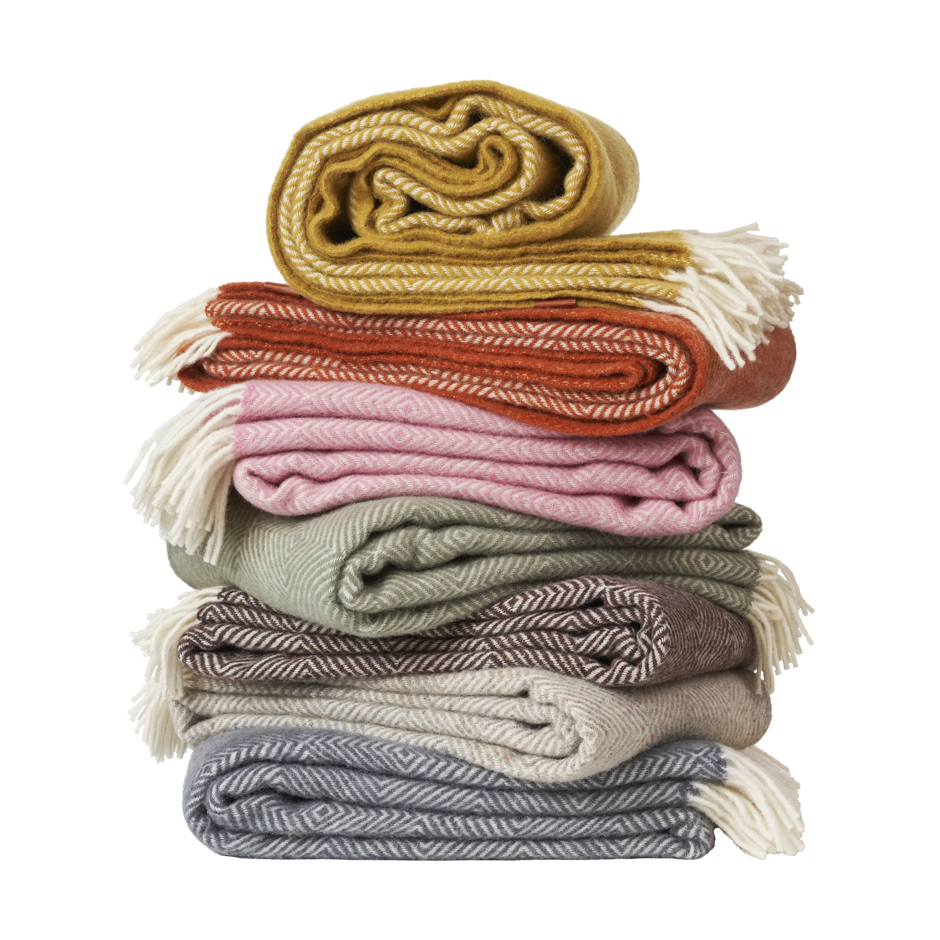 구스아이 울 스로우 130x200 cm, Pink Klippan Yllefabrik | 클리판