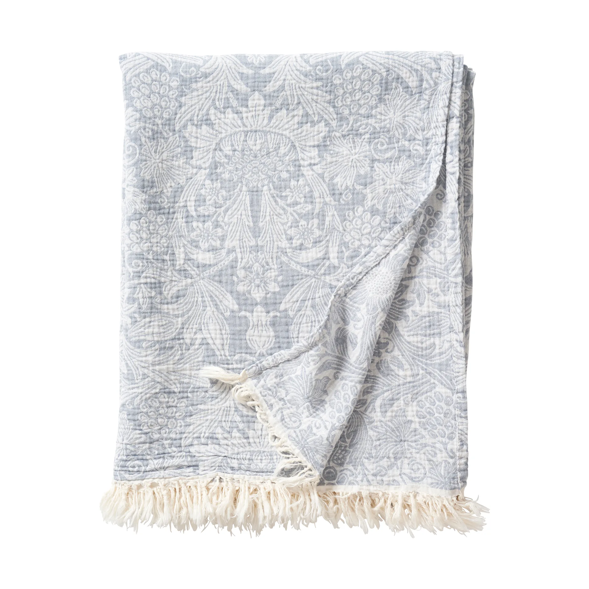 썬플라워 코튼 스로우 140x200 cm, Dark denim Klippan Yllefabrik | 클리판