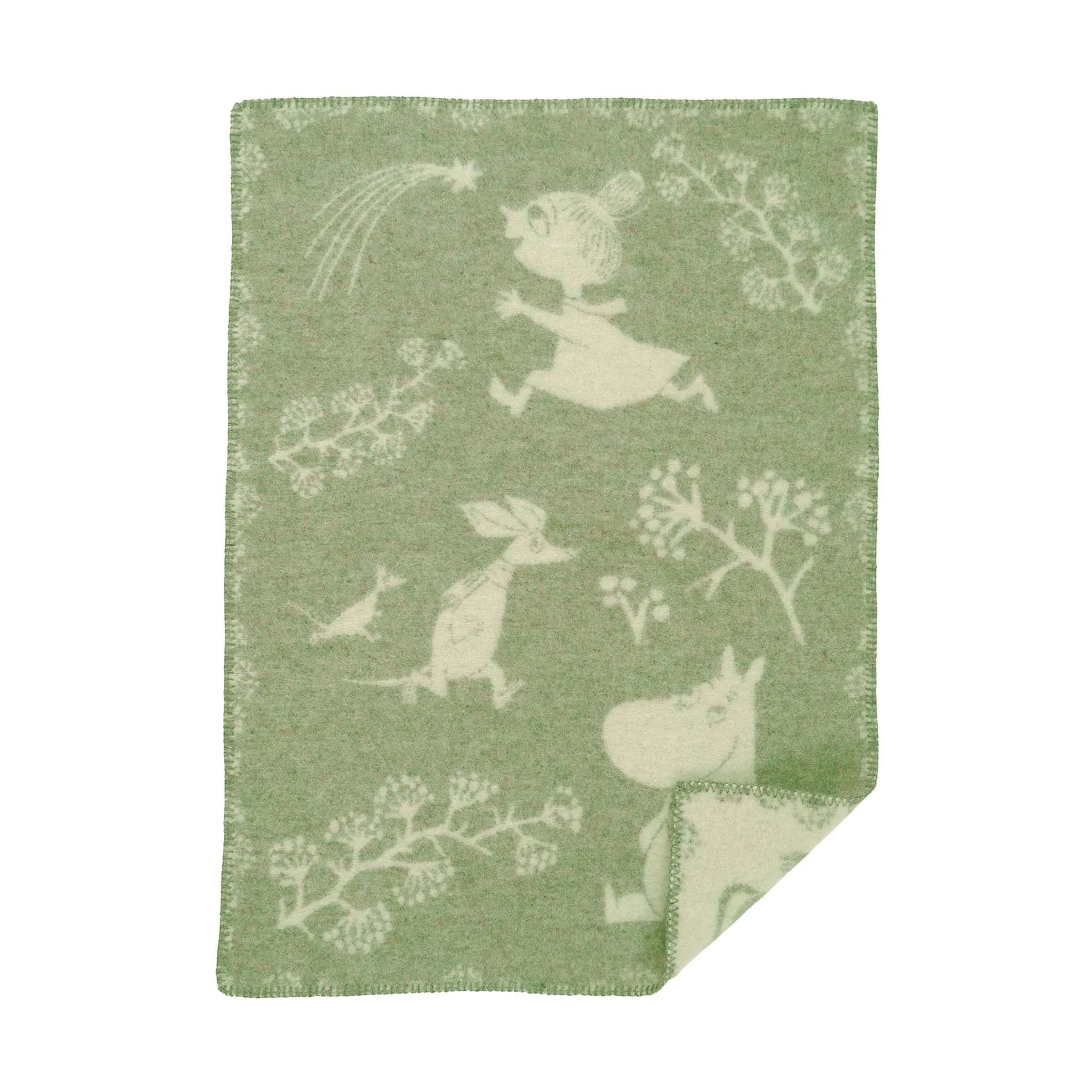 무민 윈터랜드 베이비 블랭킷 65x90 cm, Frost green Klippan Yllefabrik | 클리판