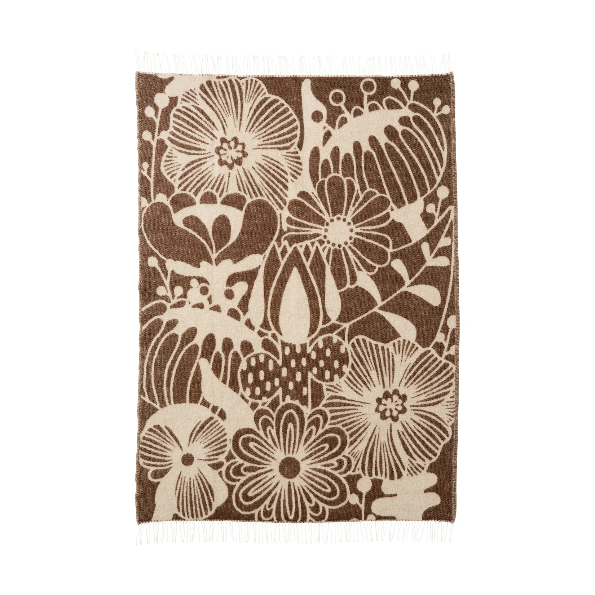블롬랑카 울 스로우, Brown-Beige, 130x200 cm Klippan Yllefabrik | 클리판