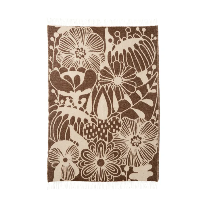 블롬랑카 울 스로우 - Brown-Beige, 130x200 cm - Klippan Yllefabrik | 클리판