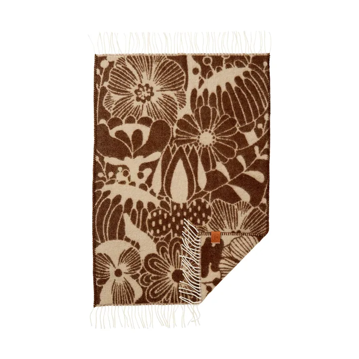 플라워 바인 키즈 스로우 - Brown-Beige, 65x110 cm - Klippan Yllefabrik | 클리판