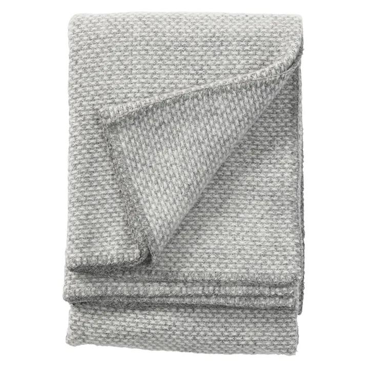 Domino 울 스로우 - Light grey, 130x180 cm - Klippan Yllefabrik | 클리판