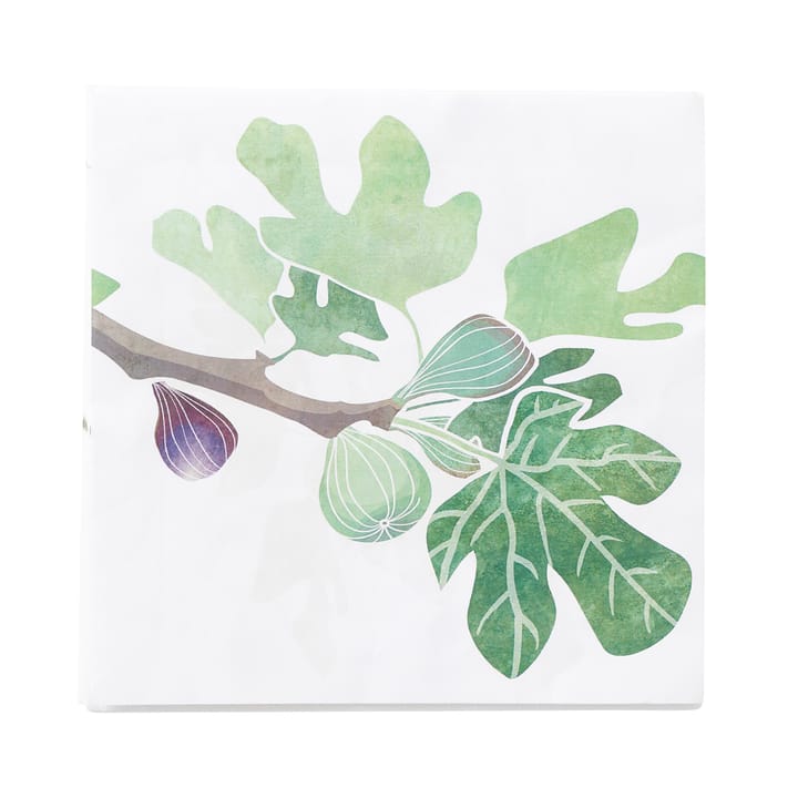 Figs 냅킨 20-pack - Green-white - Klippan Yllefabrik | 클리판