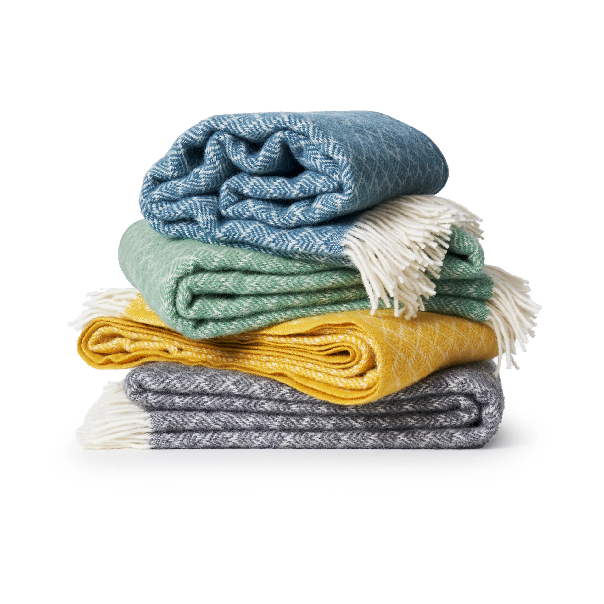 Pampas 울 스로우 130x200 cm, Yellow Klippan Yllefabrik | 클리판