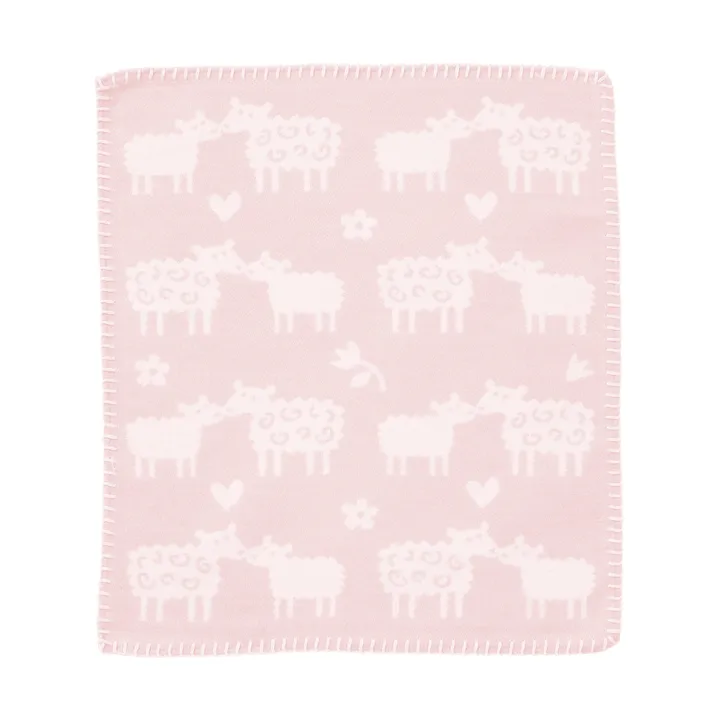 메에에 양 애착 담요 - Soft Pink, 34x40 cm - Klippan Yllefabrik | 클리판