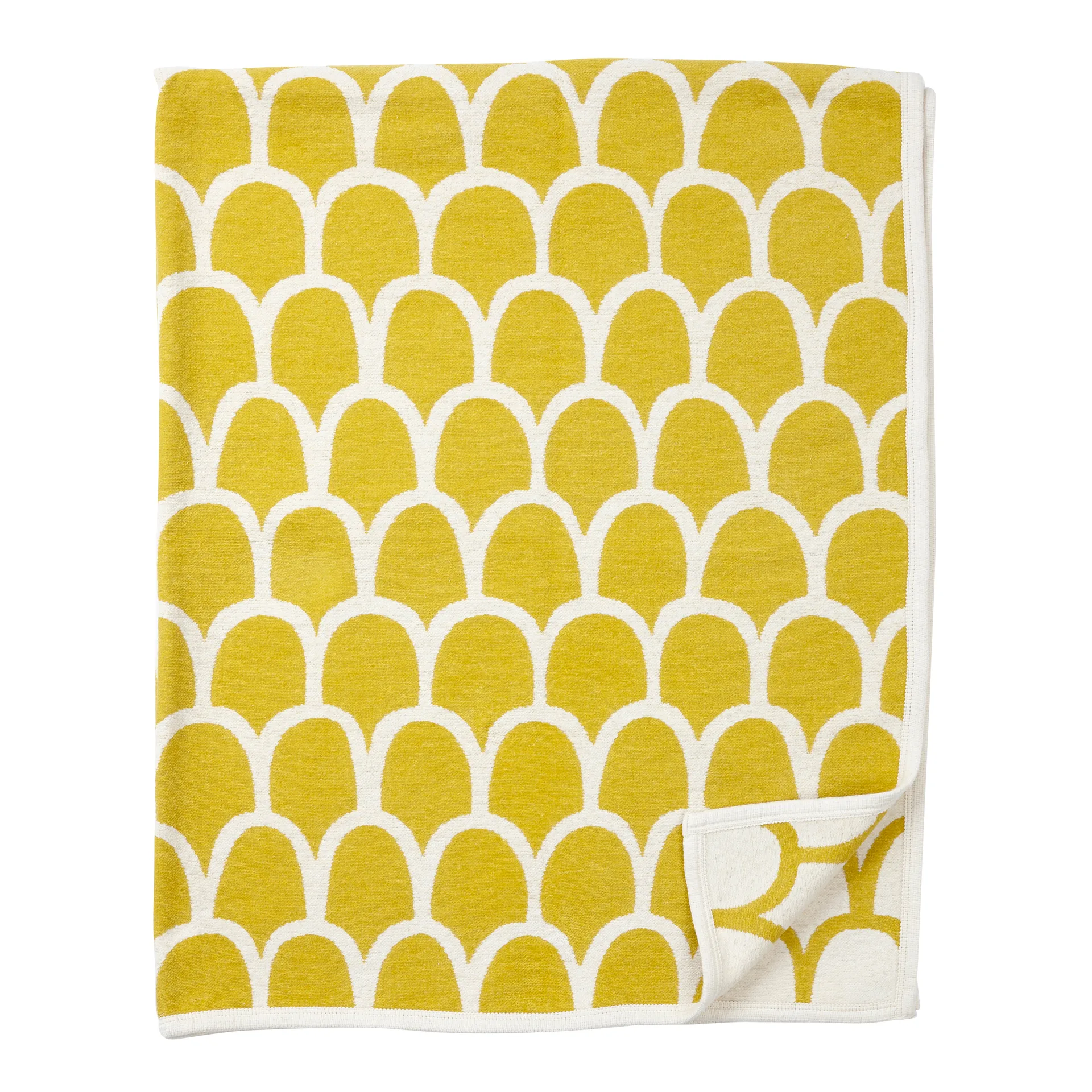 깃털 셔닐 스로우, yellow Klippan Yllefabrik | 클리판