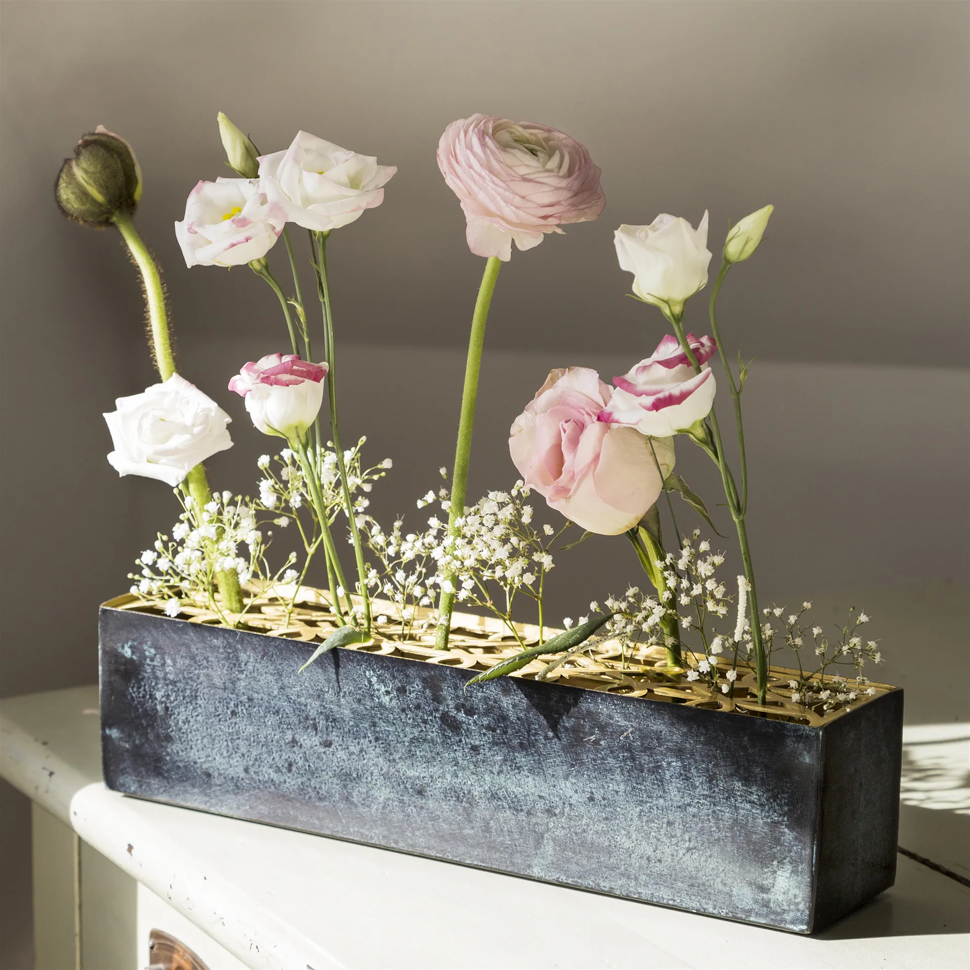 Ang 직사각 화병, blue KLONG | 클롱