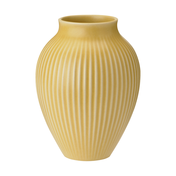 크납스트럽 화병 리브드 12.5 cm - Yellow - Knabstrup Keramik | 크납스트럽 세라믹