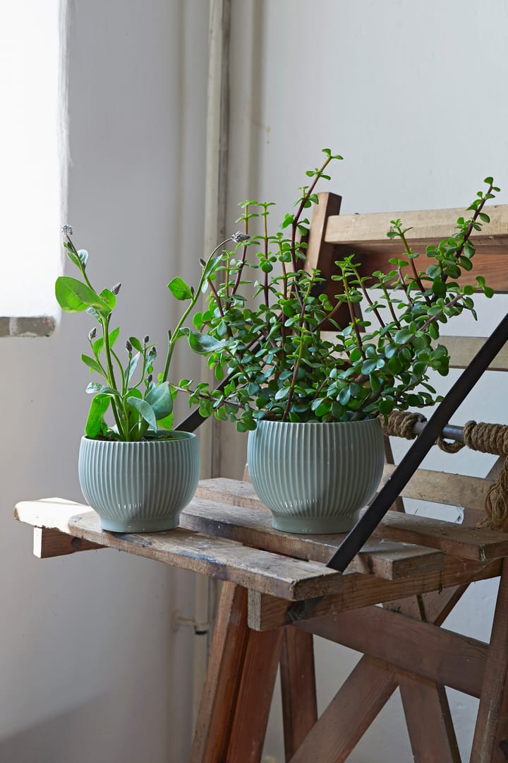 크납스트럽 화분 플루티드 Ø16.5 cm, Mintgreen Knabstrup Keramik | 크납스트럽 세라믹