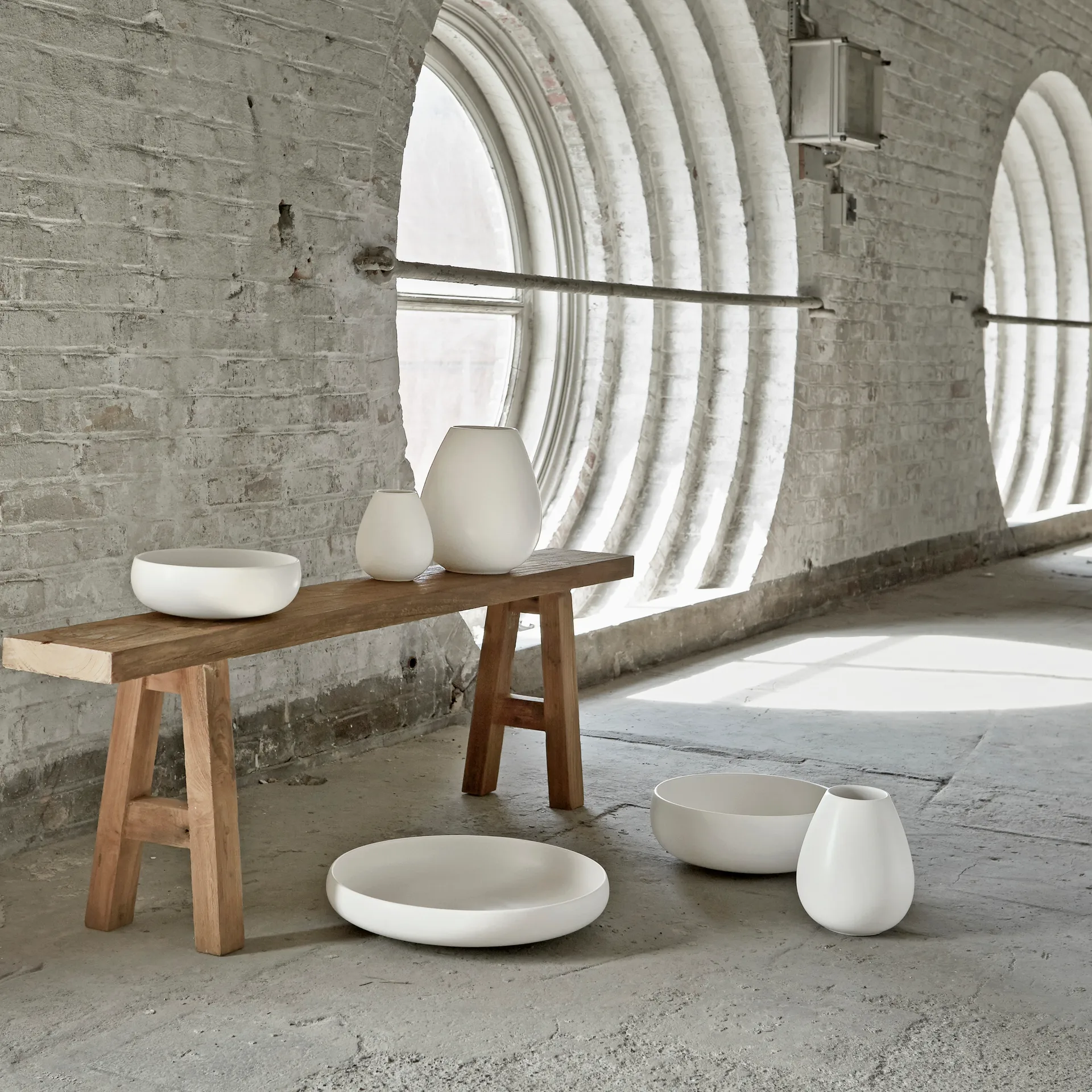 어스 화병 19 cm, white Knabstrup Keramik | 크납스트럽 세라믹