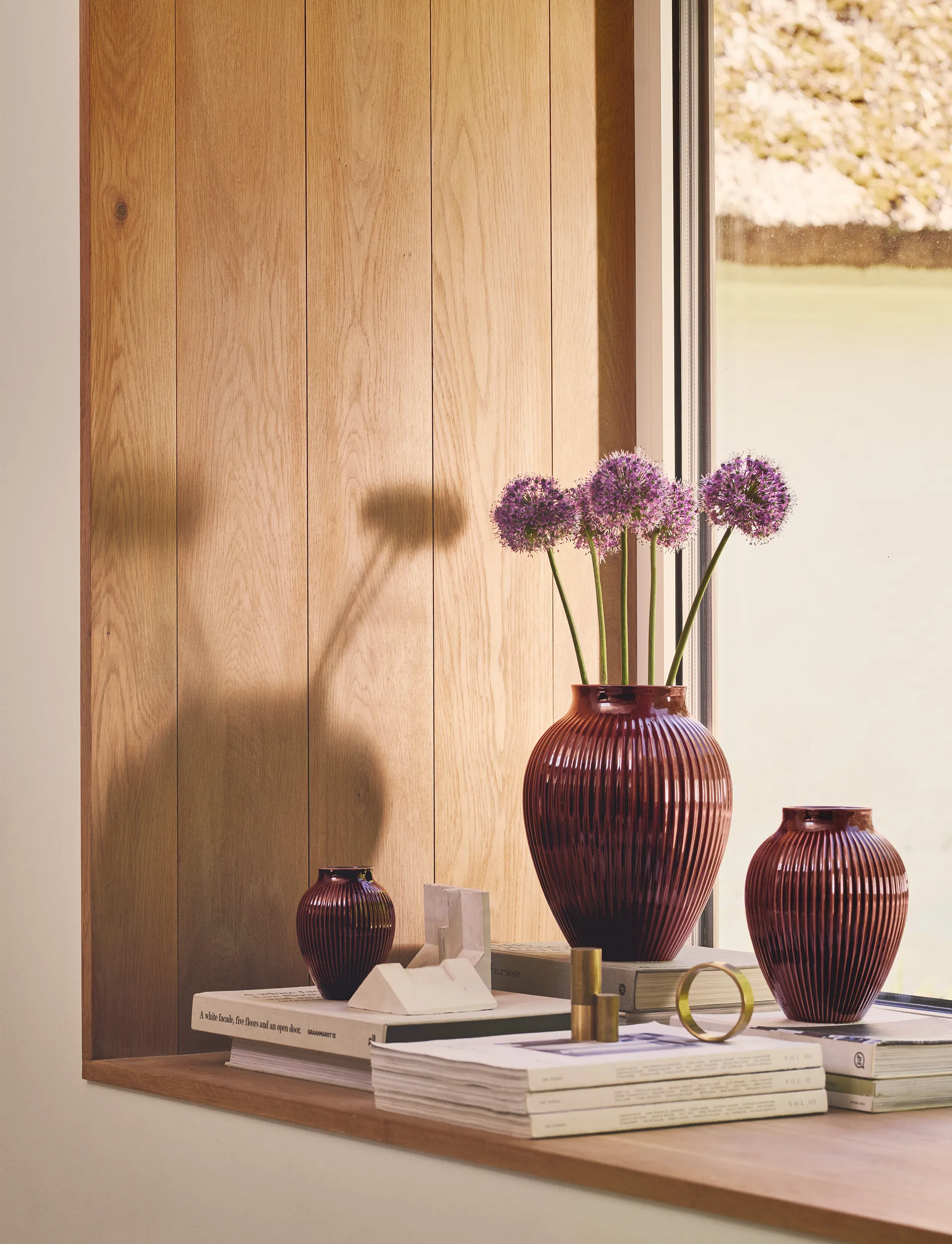 크납스트럽 화병 리브드 20 cm, Berry Knabstrup Keramik | 크납스트럽 세라믹