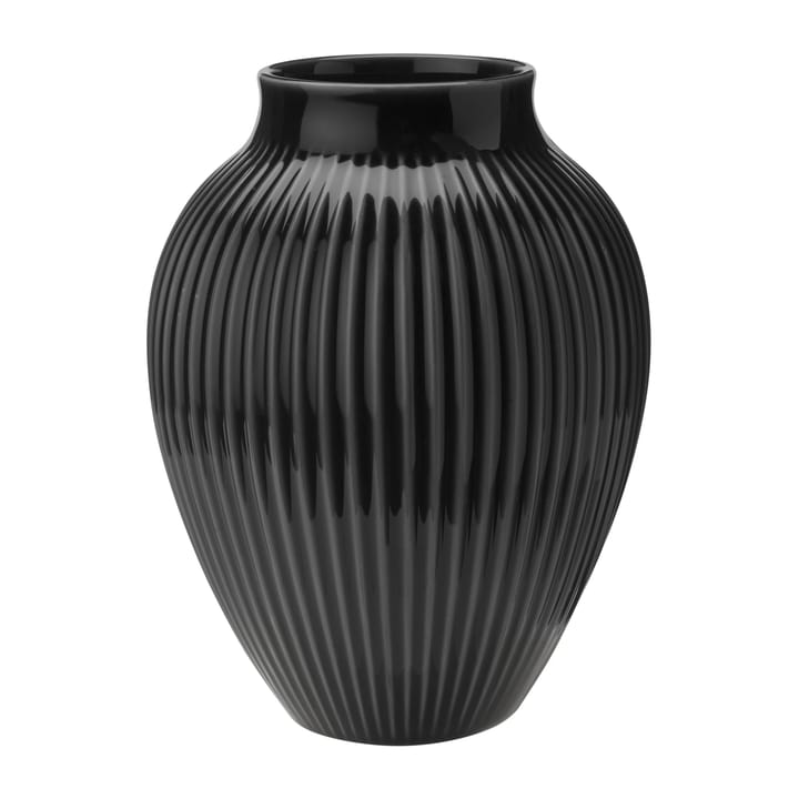 크납스트럽 화병 립드 20 cm - Black - Knabstrup Keramik | 크납스트럽 세라믹