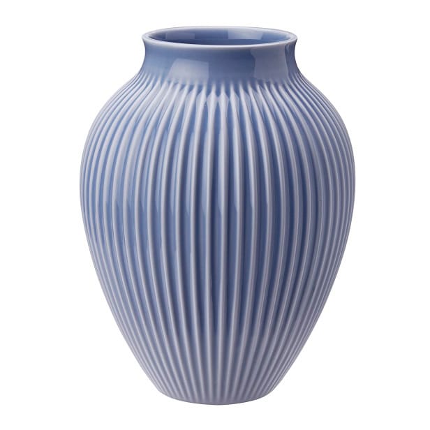 크납스트럽 화병 리브드 20 cm - lavender blue - Knabstrup Keramik | 크납스트럽 세라믹