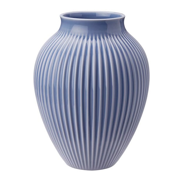 크납스트럽 화병 립드 20 cm - lavender blue - Knabstrup Keramik | 크납스트럽 세라믹