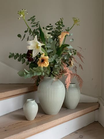 크납스트럽 화병 리브드 20 cm - Mint green - Knabstrup Keramik | 크납스트럽 세라믹