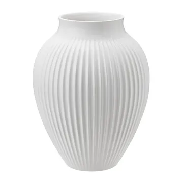 크납스트럽 화병 리브드 20 cm - white - Knabstrup Keramik | 크납스트럽 세라믹