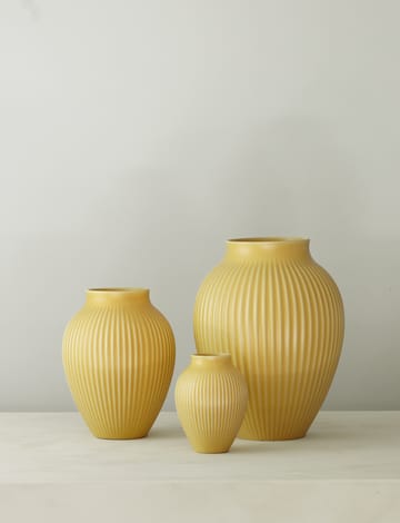 크납스트럽 화병 리브드 20 cm - Yellow - Knabstrup Keramik | 크납스트럽 세라믹