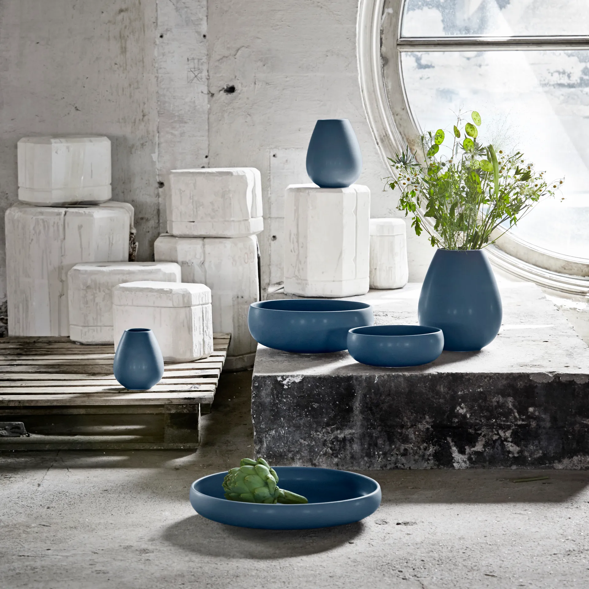 어스 보울 22 cm, Blue Knabstrup Keramik | 크납스트럽 세라믹