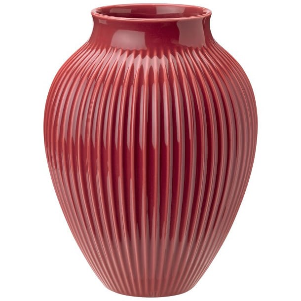 크납스트럽 화병 립드 27 cm - bordeaux - Knabstrup Keramik | 크납스트럽 세라믹