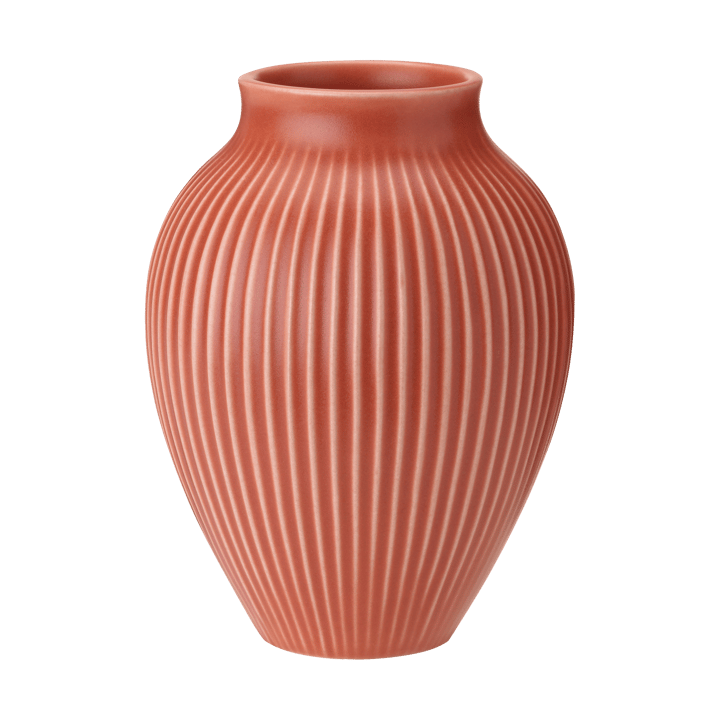 크납스트럽 화병 리브드 27 cm - Coral - Knabstrup Keramik | 크납스트럽 세라믹