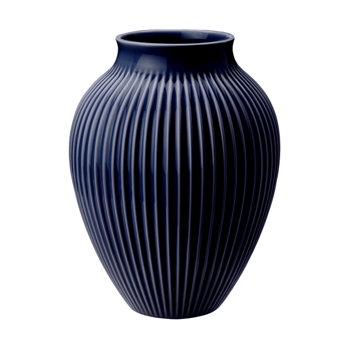 크납스트럽 화병 립드 27 cm - Dark blue - Knabstrup Keramik | 크납스트럽 세라믹