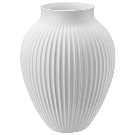 크납스트럽 화병 립드 27 cm - white - Knabstrup Keramik | 크납스트럽 세라믹