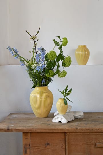 크납스트럽 화병 리브드 27 cm - Yellow - Knabstrup Keramik | 크납스트럽 세라믹