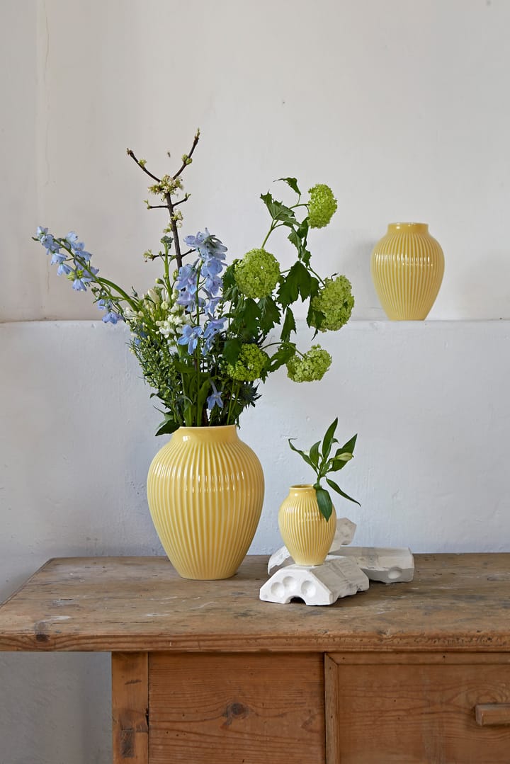 크납스트럽 화병 리브드 27 cm, Yellow Knabstrup Keramik | 크납스트럽 세라믹