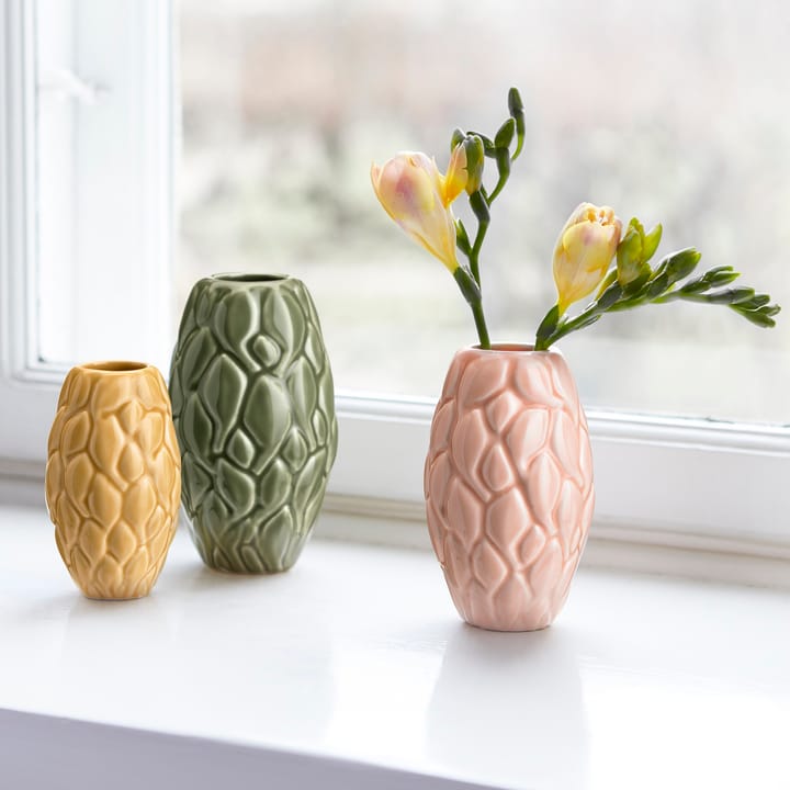 리프 화병 3- pack - Pink-green-yellow - Knabstrup Keramik | 크납스트럽 세라믹