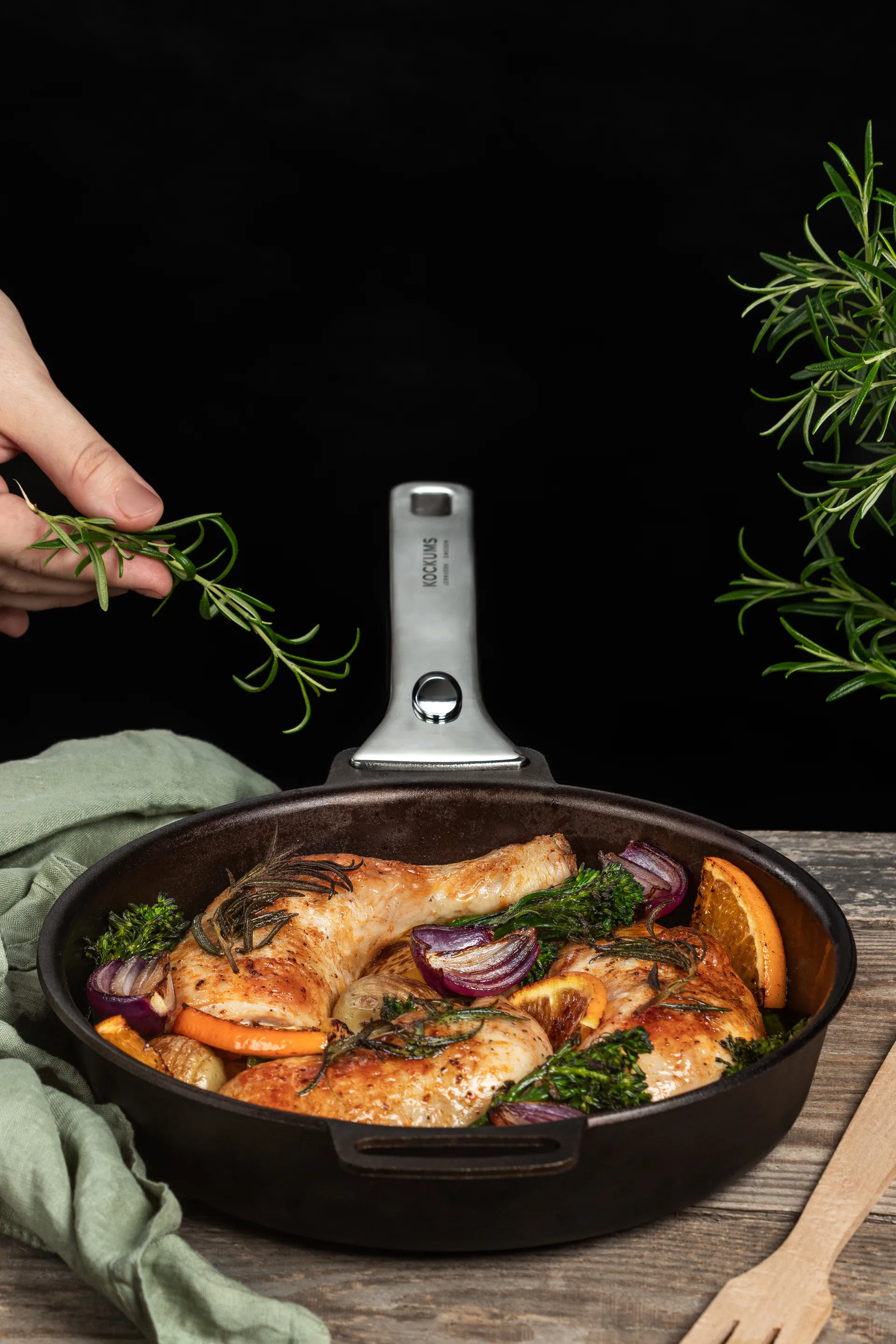 프라이팬/파이 접시용 손잡이, Stainless steel Kockums Jernverk |코쿰스 예른베르크