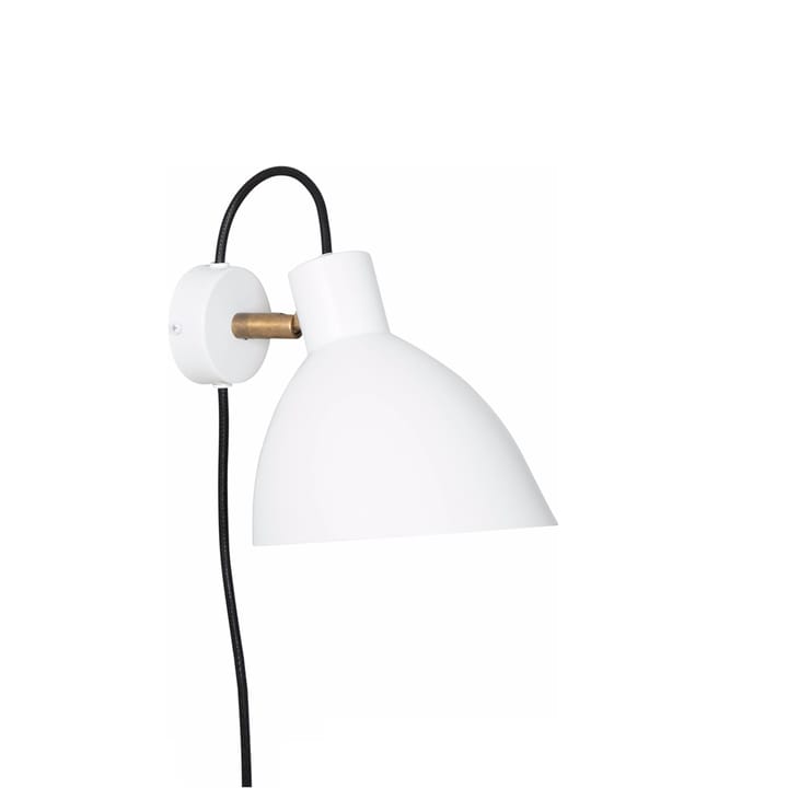 KH1 벽 조명 - White matte, raw brass - Konsthantverk