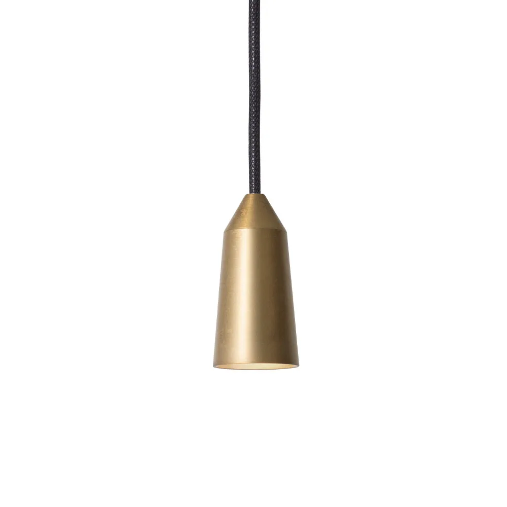 Massiv 펜던트 조명, Raw brass, double cone Konsthantverk
