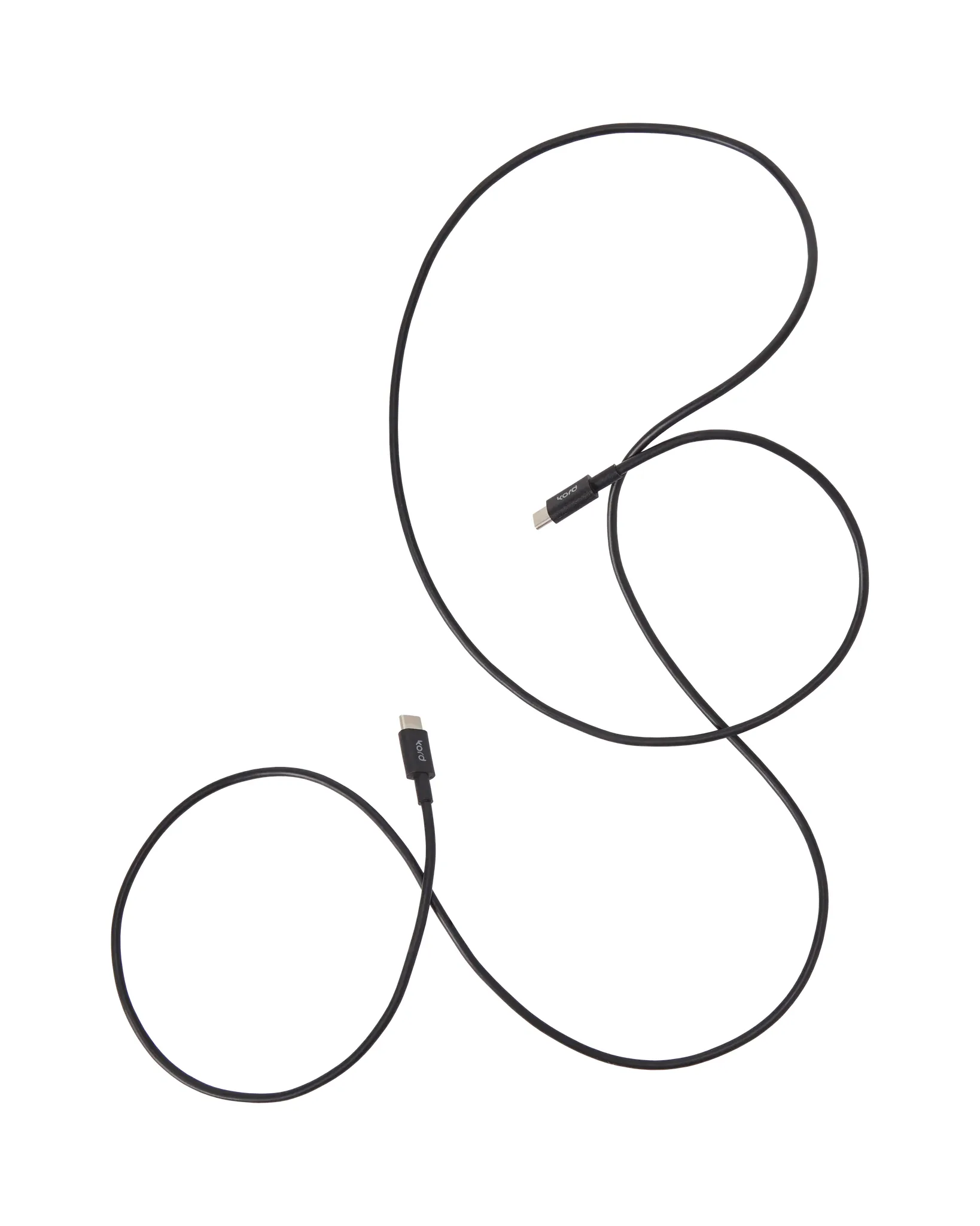 코드 USB-C to USB-C 충전 케이블 1.8 m, Black Kord | 코드