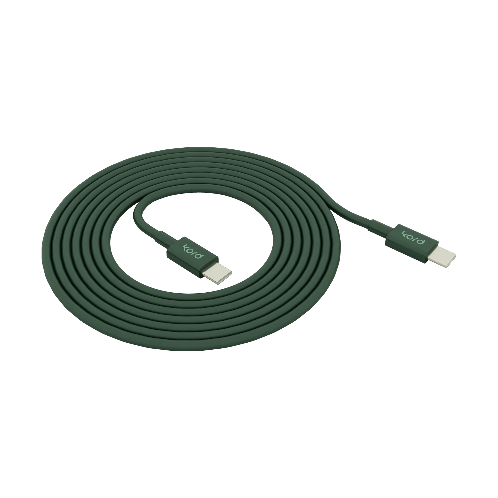코드 USB-C to USB-C 충전 케이블 1.8 m, Dark Green Kord | 코드