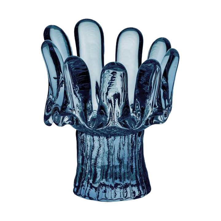 선플라워 캔들 홀더 서큘러 글라스 11.5 cm - Blue - Kosta Boda | 코스타보다