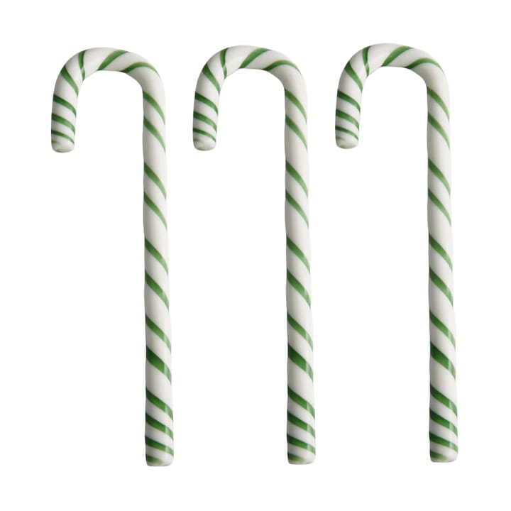 폴카 케인 17 cm 3개 세트 - White-green - Kosta Boda | 코스타보다