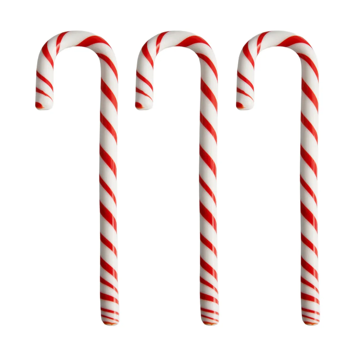 폴카 케인 17 cm 3개 세트, White-red Kosta Boda | 코스타보다