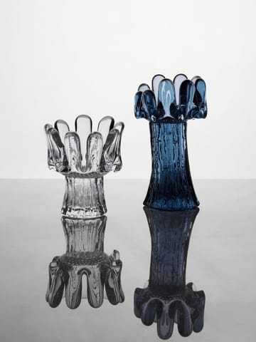 선플라워 캔들 홀더 서큘러 글라스 18 cm - Blue - Kosta Boda | 코스타보다