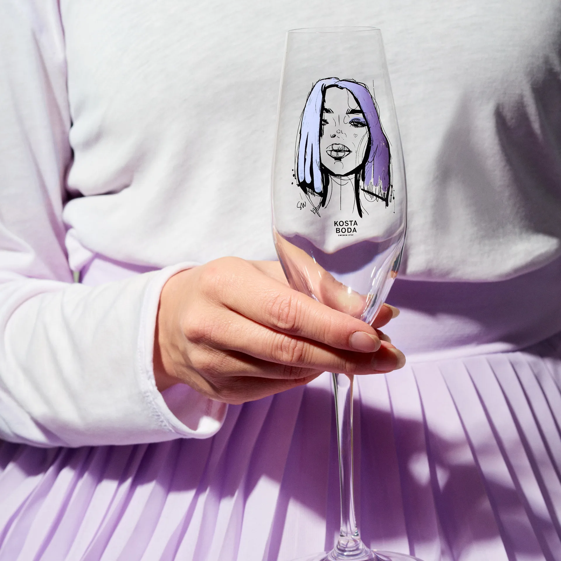 올 어바웃유 샴페인 글래스 24 cl 2개 세트, forever mine Kosta Boda | 코스타보다