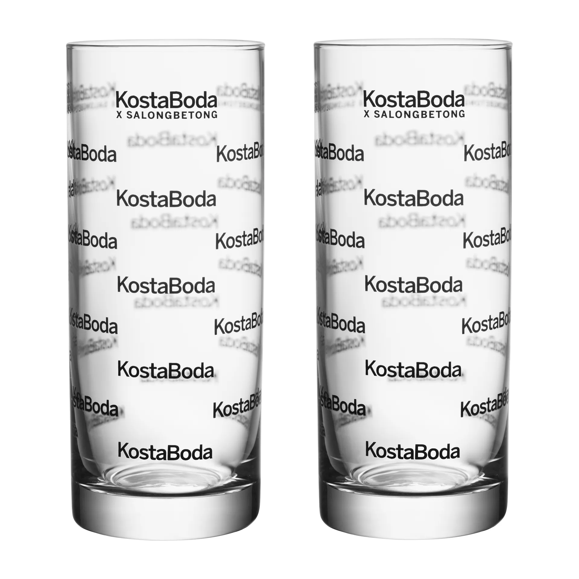 살롱 베통 하이볼잔 33 cl 2개 세트, Clear-black Kosta Boda | 코스타보다