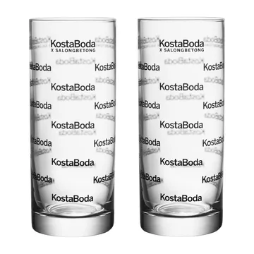 살롱 베통 하이볼잔 33 cl 2개 세트 - Clear-black - Kosta Boda | 코스타보다