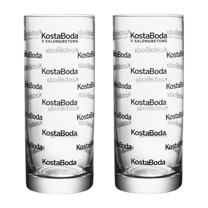 살롱 베통 하이볼잔 33 cl 2개 세트 - Clear-black - Kosta Boda | 코스타보다