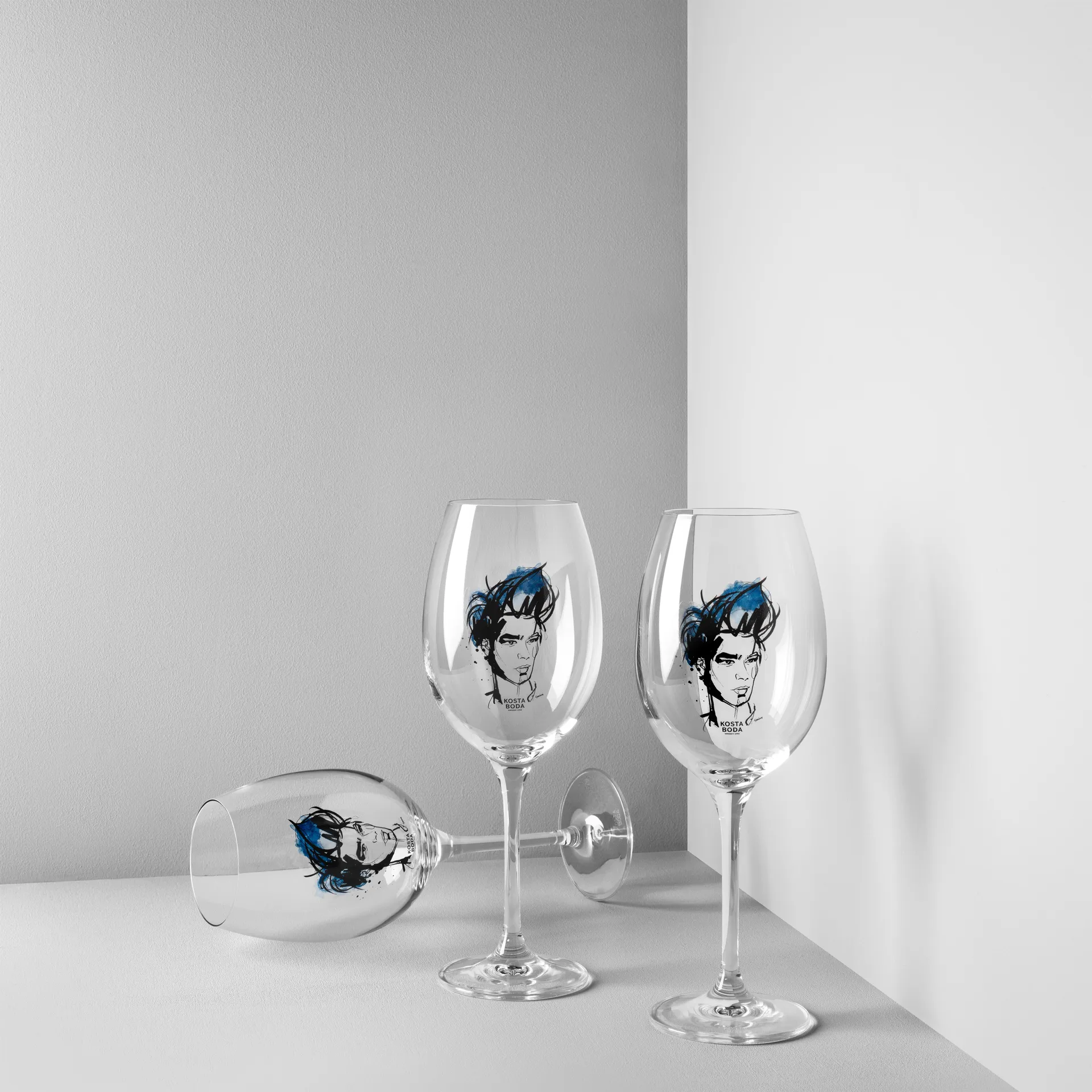 올 어바웃 유 와인잔 52 cl 2개 세트, Miss him (blue) Kosta Boda | 코스타보다