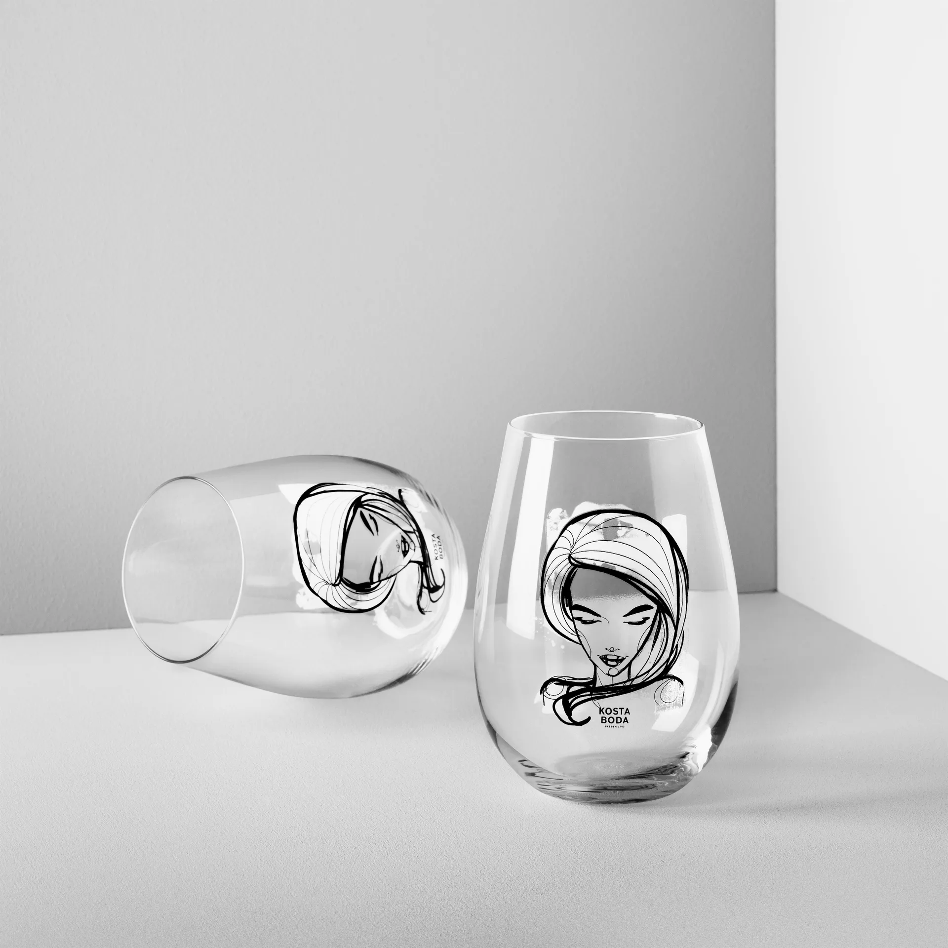 올 어바웃 유 글라스 57 cl 2개 세트, need you (white) Kosta Boda | 코스타보다