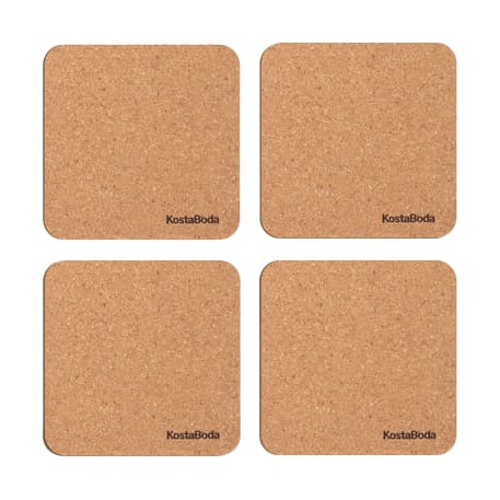 비바 코스터 9.6x9.6 cm 4개 세트 - Cork - Kosta Boda | 코스타보다