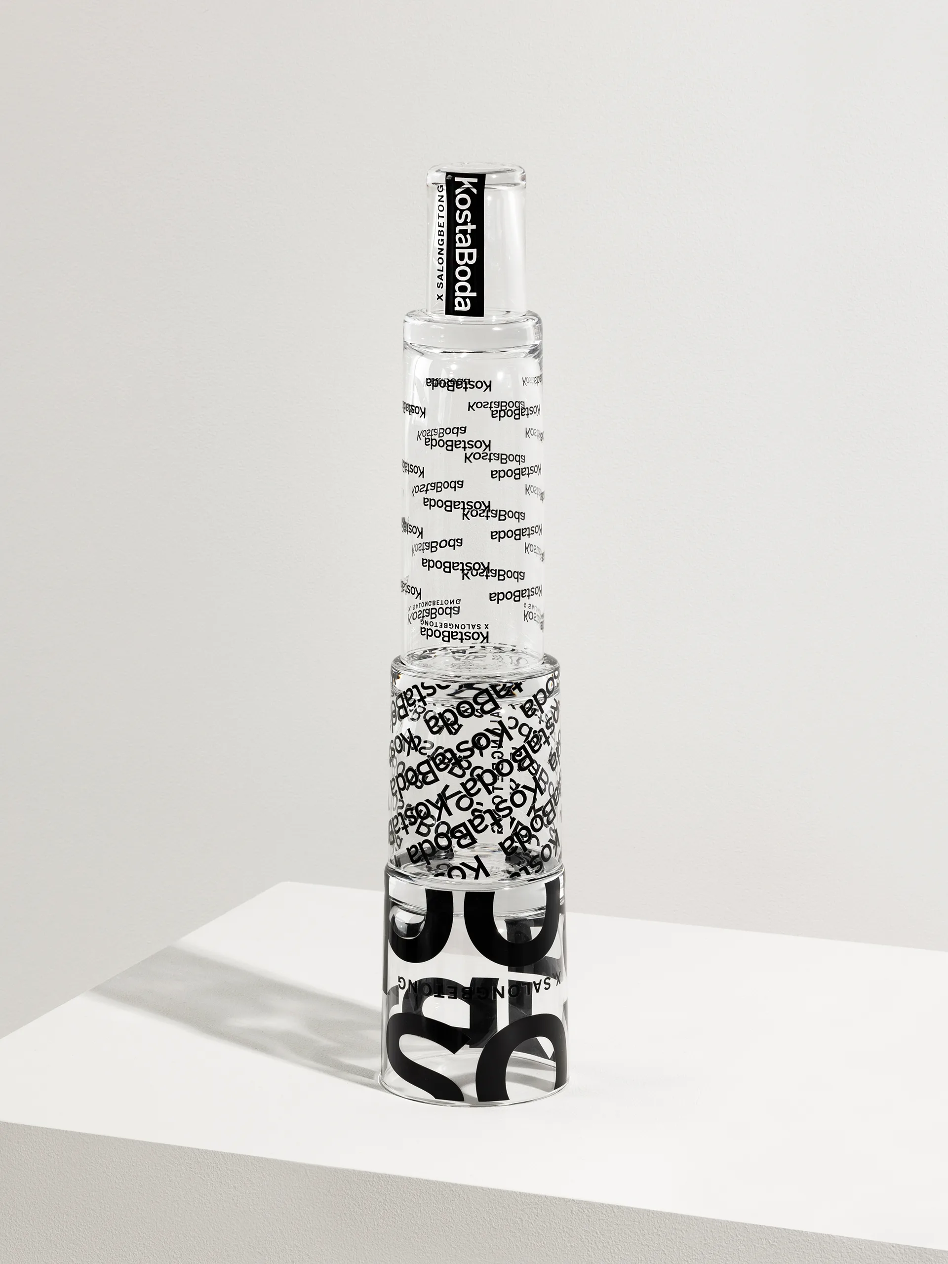 살롱 베통 DOF 글라스 35 cl 2개 세트, Clear-black Kosta Boda | 코스타보다