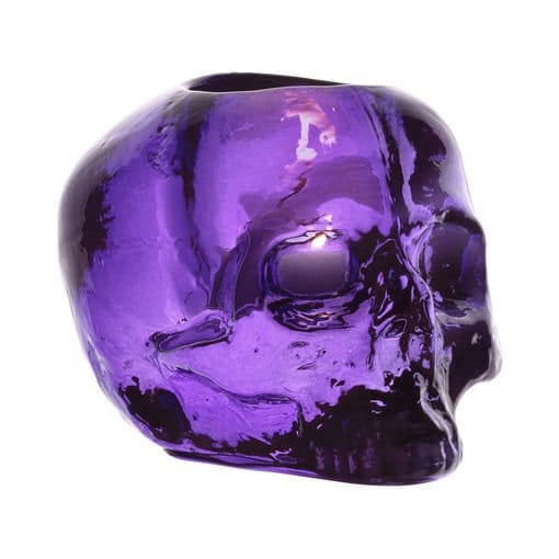 Skull votive 스컬 보티브 8,5 cm - purple - Kosta Boda | 코스타보다
