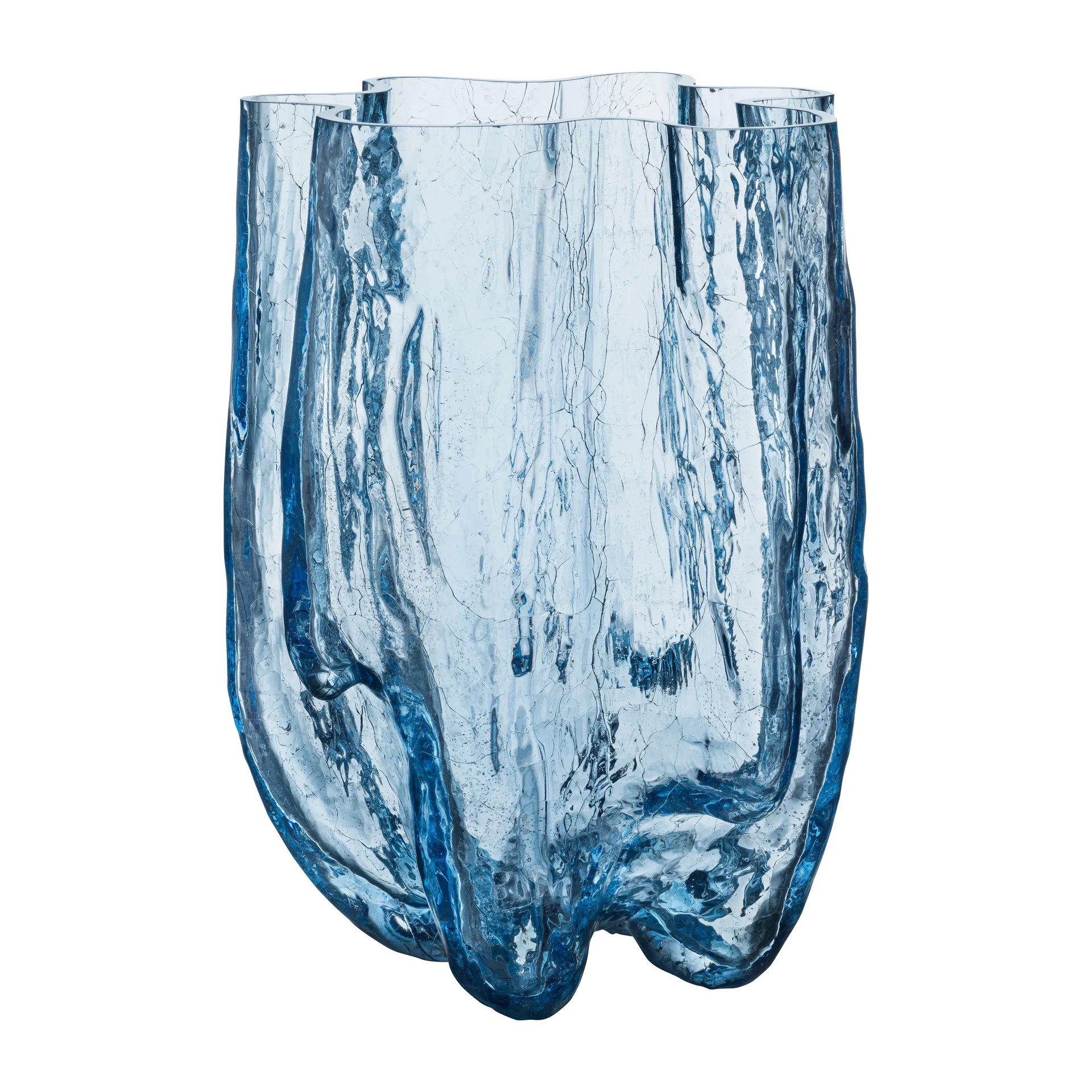 크래클 vase 37 cm, Circular glass Kosta Boda | 코스타보다
