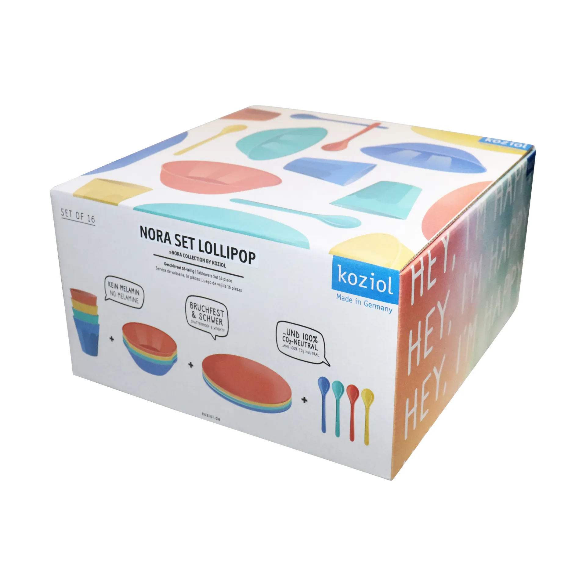 노라 롤리팝 테이블웨어 세트 16개 세트, Multi Koziol | 코지올